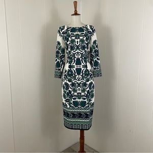 Eliza J 3/4 Sleeve Crew Neck Sheath Dress